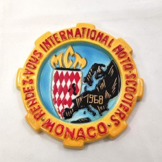 Formella ceramica Rendez Vous International Moto Scooters Monaco 1968