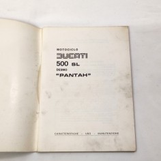 Ducati libretto uso manutenzione 500 SL Desmo Pantah 1981 Mod. 807 1° ed. 2