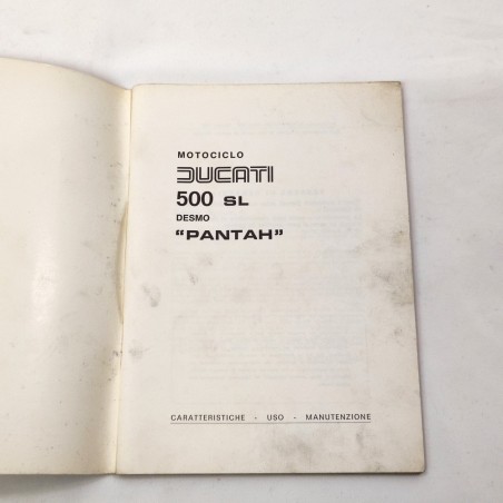 Ducati libretto uso manutenzione 500 SL Desmo Pantah 1981 Mod. 807 1° ed.