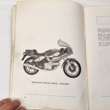 Ducati libretto uso manutenzione 500 SL Desmo Pantah 1981 Mod. 807 1° ed.