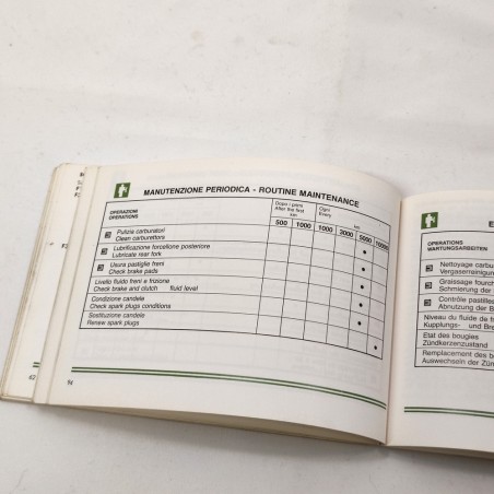 Ducati libretto uso manutenzione 4 lingue 750 F giugno 1985 buono