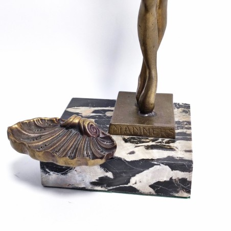 Scultura in ottone ballerina nuda Manners h. 35 cm