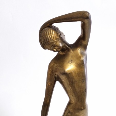 Scultura in ottone ballerina nuda Manners h. 35 cm