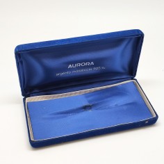 Originale scatola penna Aurora colore blu usata 16,5x8 cm 2