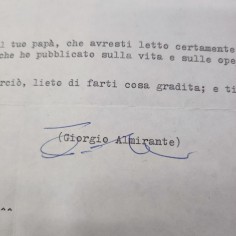 MSI Destra Nazionale Lettera firma Almirante per Marzio Tremaglia 1979 2
