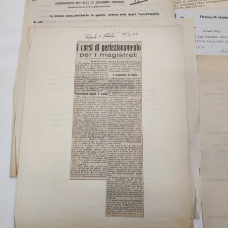 Lotto vari documenti RACI Reale Automobile Club D'Italia Dott. Assirelli 1938