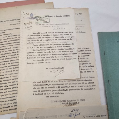 Lotto vari documenti RACI Reale Automobile Club D'Italia Dott. Assirelli 1938