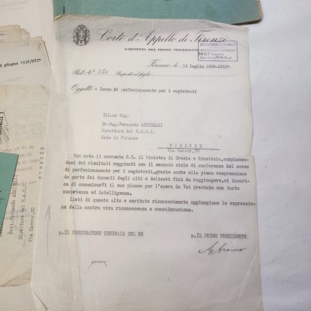 Lotto vari documenti RACI Reale Automobile Club D'Italia Dott. Assirelli 1938