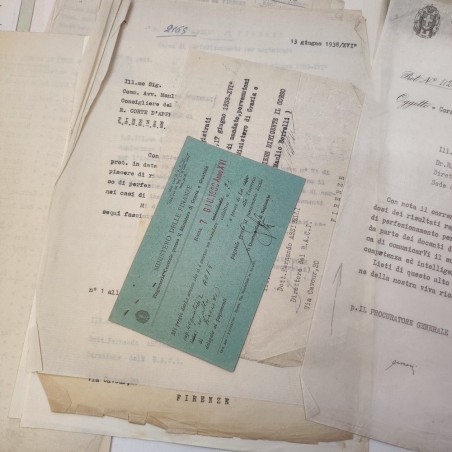 Lotto vari documenti RACI Reale Automobile Club D'Italia Dott. Assirelli 1938