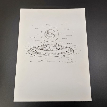 Walter Mac Mazzieri disegno a china su carta 1995 - 24x33 cm