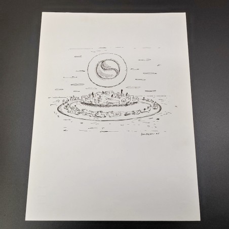Walter Mac Mazzieri disegno a china su carta 1995 - 24x33 cm
