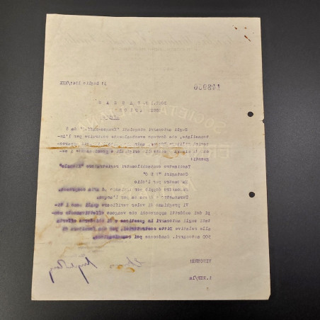 Società Italiana Ernesto Breda - Documento di produzione autocarri 1941