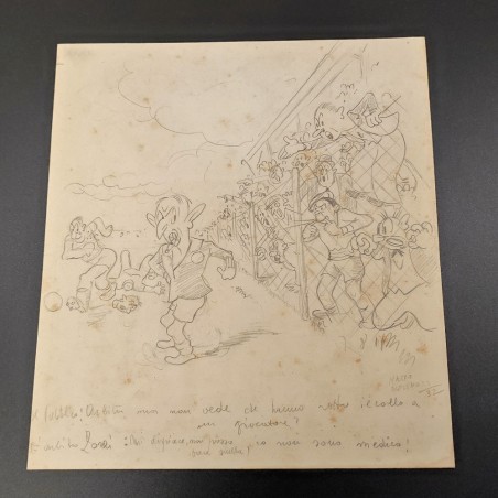Disegno originale matita su carta Mario Molinari 1932