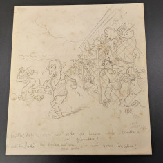 Disegno originale matita su carta Mario Molinari 1932 2