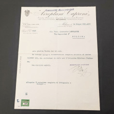 Aeroplani CAPRONI lettera accompagno documentazione Caproni 100
