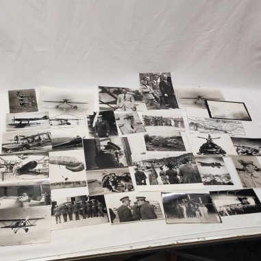 Lotto di 30 fotografie originali tema aviazione e aerei anni 20/30