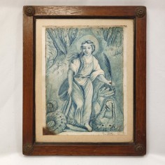 Antonio Consetti quadretto con bozzetto studio di figura femminile 2
