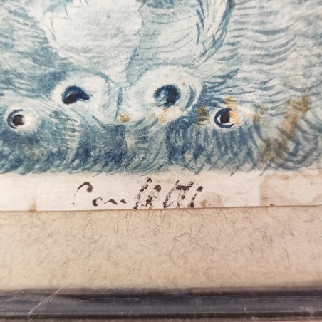Antonio Consetti quadretto con bozzetto studio di figura femminile