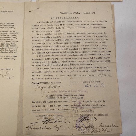 Fasciolo con documentazione per deferimento e riabilitazione ex aderente PNF
