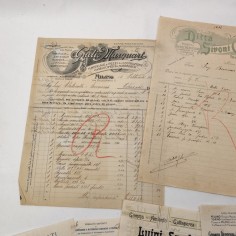 lotto di 9 documenti e fatture biciclette e ricambi primi del 1900 2