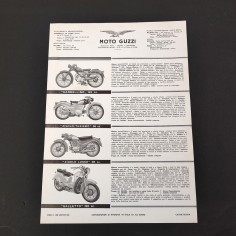 Borchure originale gamma Moto Guzzi 1955