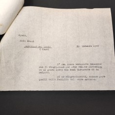 Moto Guzzi, biglietto di condoglianze per Aimone Landini con risposta 1944 2