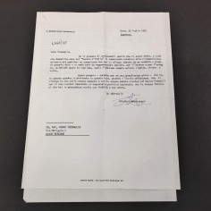 Originale lettera a firma Almirante destinatario Mirko Tremaglia 1982