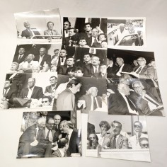Lotto di 11 fotografie Gianni Umberto Agnelli Bettino Craxi e altri allo stadio