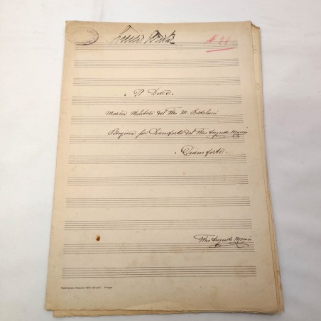 Originale spartito musicale Il Duce Marcia Militare di M. Bartolucci