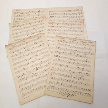Originale spartito musicale Il Duce Marcia Militare di M. Bartolucci