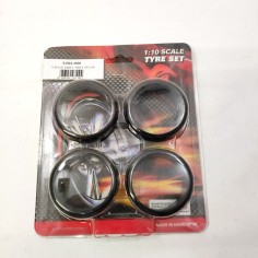 EZpower Treno gomme da Drift 4 pezzi V-RAGE Medium per cerchi 1/10 Touring