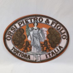 Cartello pubblicitario trebbiatrici Orsi Pietro e Figlio - Tortona primo 900 2