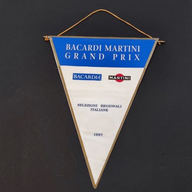 Gagliardetto bacardi Martini 1997 bianco e azzurro, condizioni ottime
