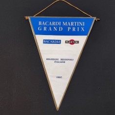 Gagliardetto bacardi Martini 1997 bianco e azzurro, condizioni ottime 2