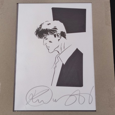Originale tavola Dylan Dog disegno di Nunziati con autografo e timbro a secco