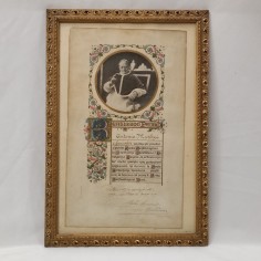 Documento incorniciato Papa Pio XI con implorazione per indulgenza plenaira 2