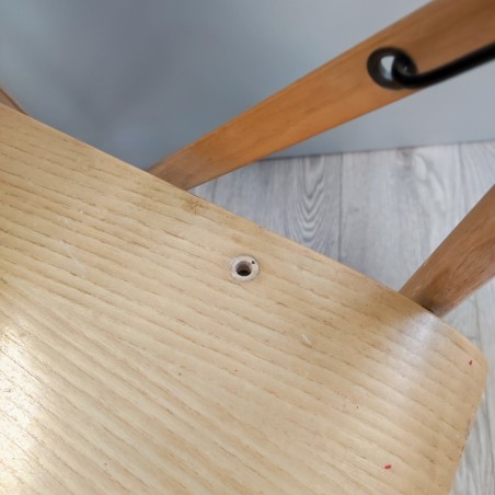 Sedia in legno tipo regista modernariato design anni 60/70