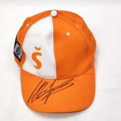 Cappellino con autografo ciclista Alberto Contador