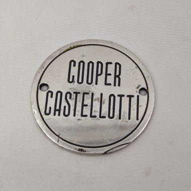 Placca in alluminio con incisione Cooper Castellotti diametro 50 mm