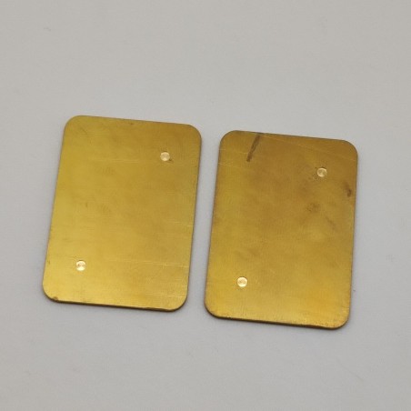 Coppia di placche in ottone Ferrari Chassis number 40x55 mm