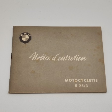 Libretto uso manutenzione Notice d'Entretien Motocyclette BMW R25/3 francese