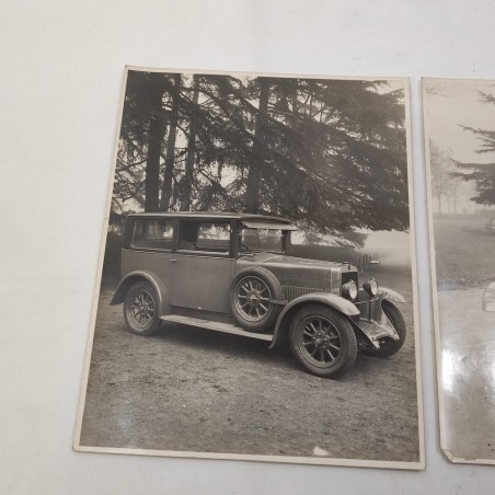 Lotto di due fotografie in bianco e nero auto anni 30