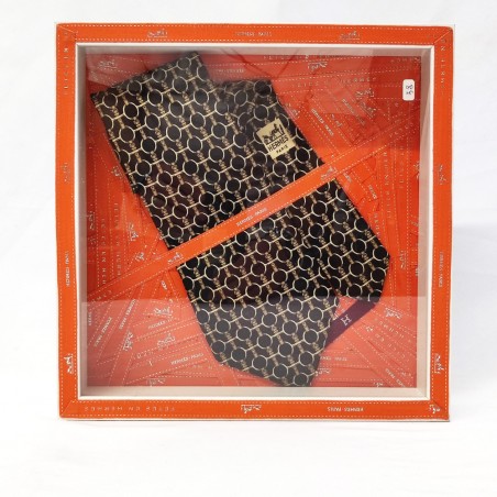 Cravatta uomo Hermes Paris con morsi cavallo in quadretto originale