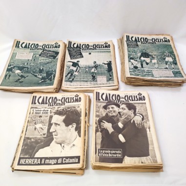 Lotto 159 riviste il calcio e il ciclismo illustrato 1954 1955 1956 1963 e 1964
