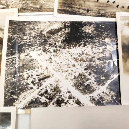 Lotto di 10 foto aeroplani USA e bombardamenti WWII