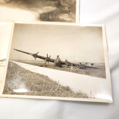Lotto di 10 foto aeroplani USA e bombardamenti WWII
