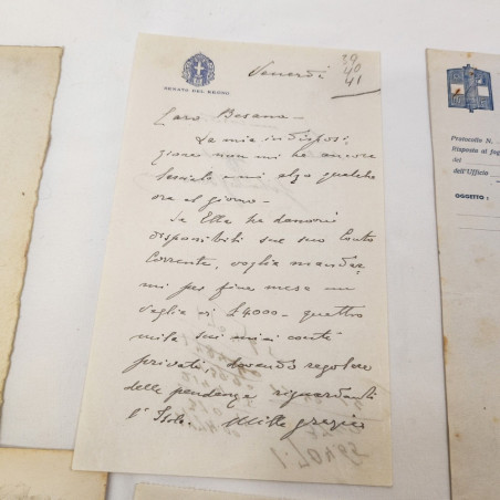 Lotto di 9 documenti ambito Principe Borromeo + disegno