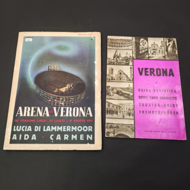 Guida Arena di Verona 39° stagione lirica 1961 e Guida di Verona