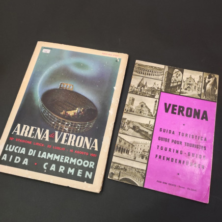 Guida Arena di Verona 39° stagione lirica 1961 e Guida di Verona