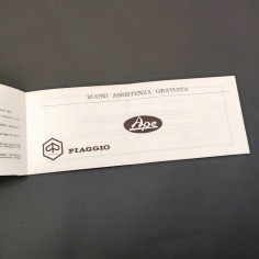 Libretto Piaggio Ape buoni assistenza integro pagine prorpietario compilata 1961 2